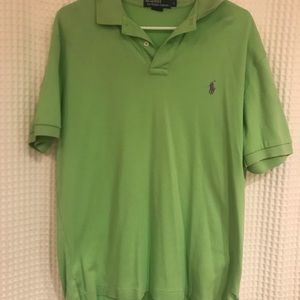 Men’s Polo Ralph Lauren lime green collared shirt
